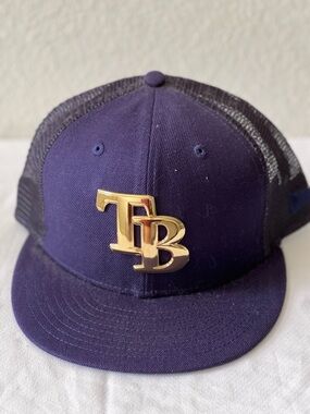 9fifty Purple Trucker Hat with Gold TB Emblem